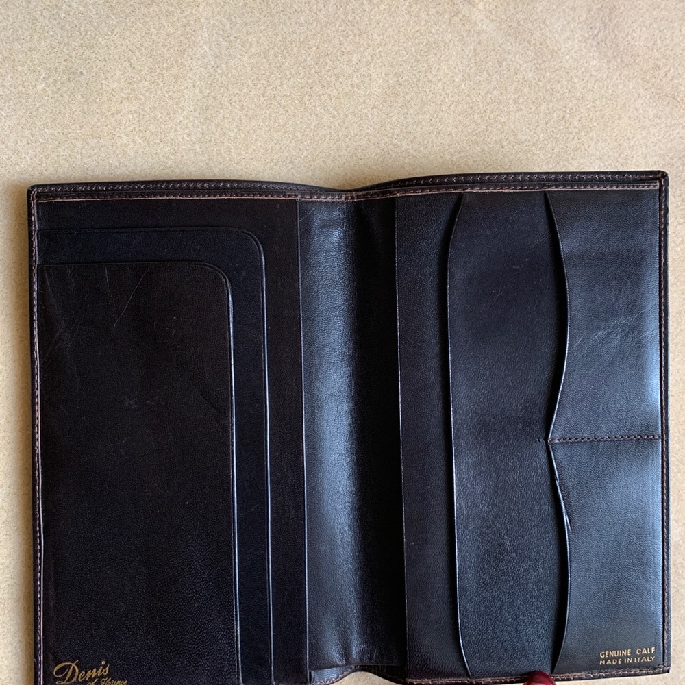 Vtg Retro “Denis of Florence” Genuine calf skin leather wallet made in Italy - Picture 2 of 15